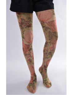 collant imprimé jardin fleuri 2