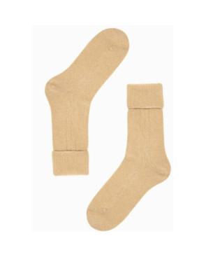 Chaussettes laine et cachemire camel Le Bourget