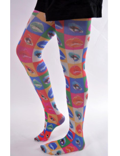 collant opaque imprimé façon wahrol 2