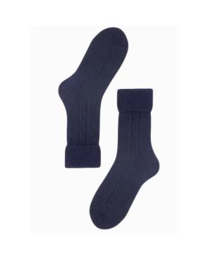 Chaussettes laine et cachemire marine Le Bourget