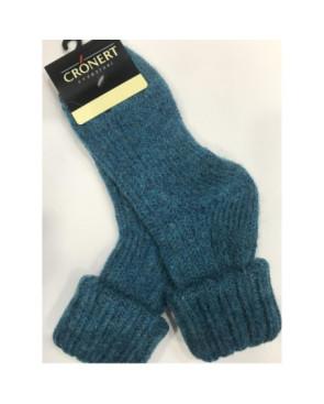 grosses chaussettes de randonnée laine cobalt