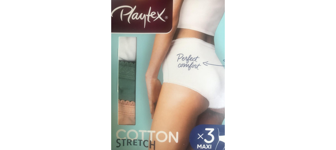 Culottes Coton stretch Playtex  Roses verts blanches