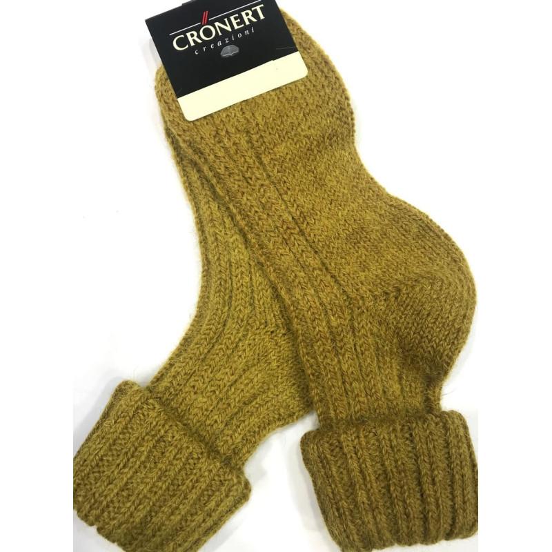 Chaussettes San Giacomo Laine et cachemire à cotes revers lurex argenté