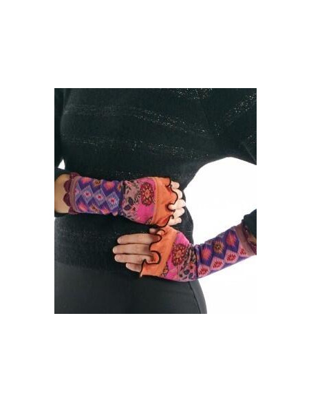 mitaines Coton Dub et Drino Fleuri Fantaisie Nomade