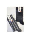 Duo Cahussettes Achille rayures Mariner