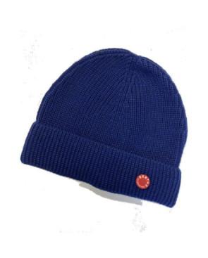 Bonnet Berthe Aux grands Pieds Pur Laine Royal Mer