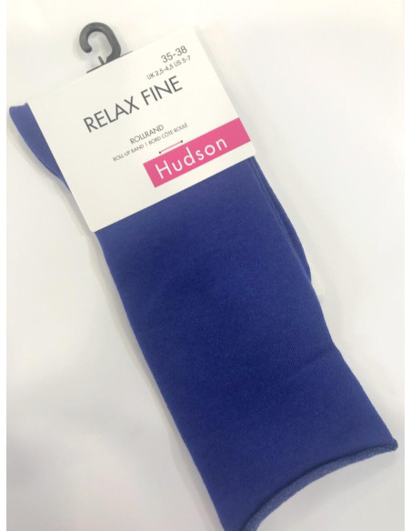 Chaussettes coton velvet Relax fin Hudson bleue