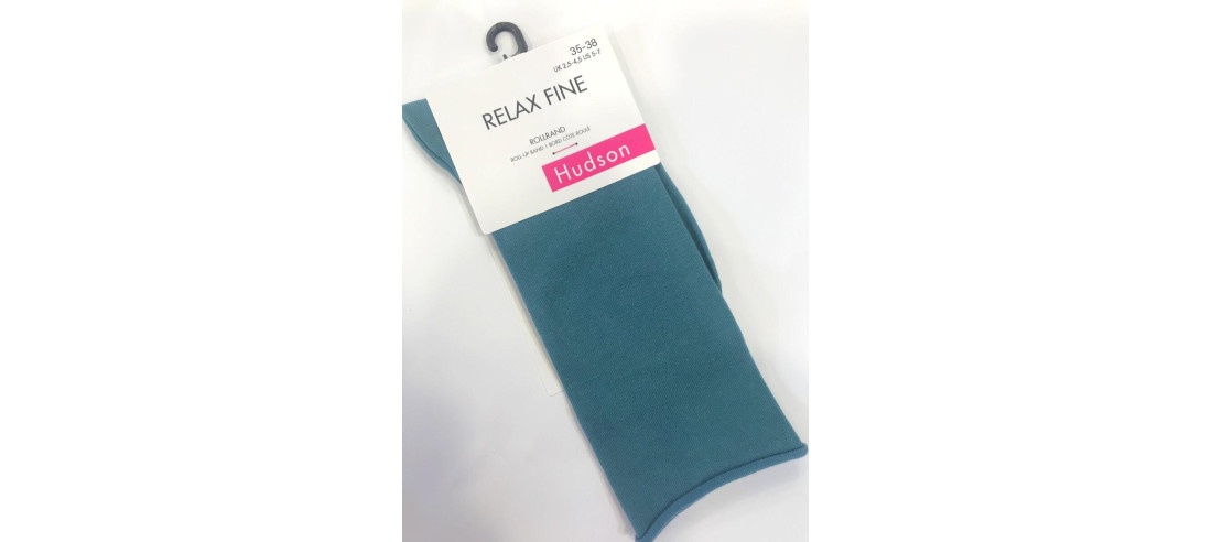 Chaussettes coton velvet Relax fin Hudson turquoise