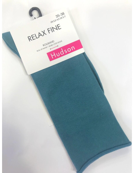 Chaussettes coton velvet Relax fin Hudson turquoise