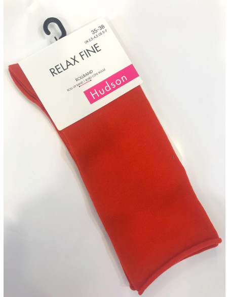 Chaussettes bord roulé coton relax velvet hudson orange