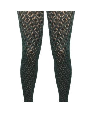 Collant Oak Tree  vert profond maille de laine