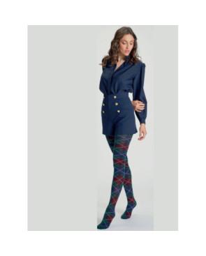  Collant hiver Losanges Argyles SAN GIACOMO VERT BLEU