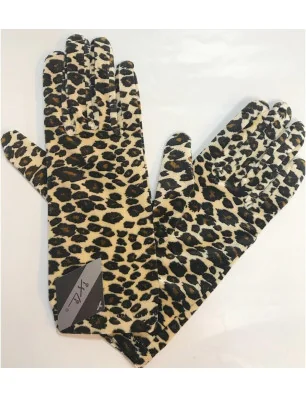 Gants à motif léopard en polaire imprimé Ixli