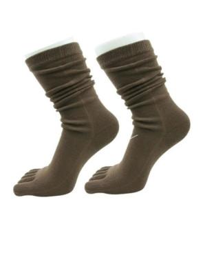 Chaussettes 5 doigts unis chocolat