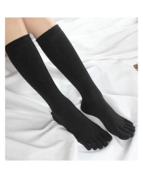 Chaussettes 5 doigts unis noires