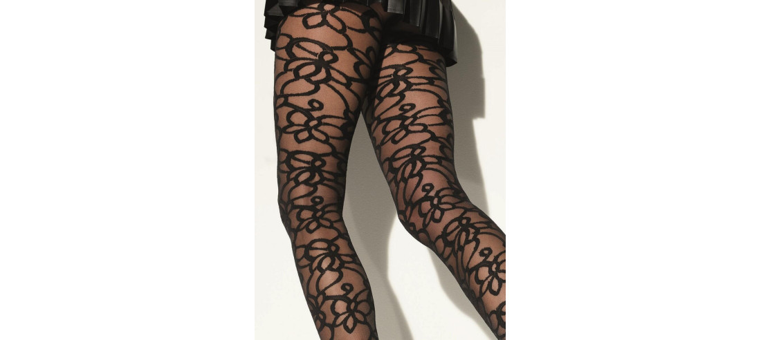 Collant noir avec de jolie veloute chic