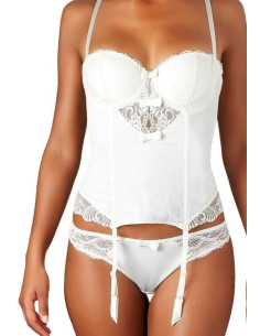 Bustier guêpière Aubade S902 nacre 2