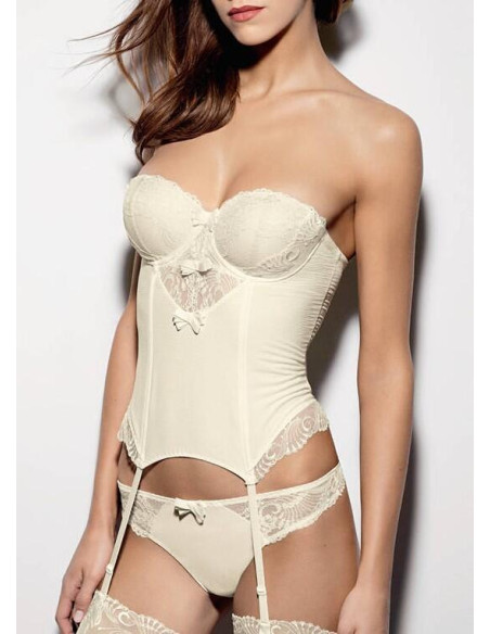 Bustier guêpière Aubade S902 nacre
