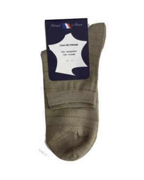 mi-CHAUSSETTE-EN-COTON-BIO-ETE-A-PLAT-taupe-made-in-france-perrin