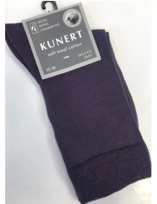 chaussettes violette Kunert laine et coton élégantes