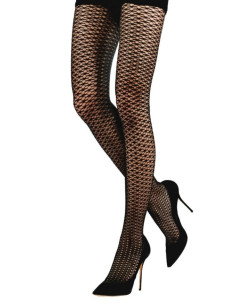 collant chic effet géométrique Emilio Cavallini noir