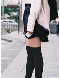 jambières noire en laine cotele Kunert 2