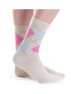 Chaussettes-laine-et-cachemire-intrasia-roses--CACH003-ecru