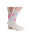 Chaussettes Laine et Cachemire Intarsia Fil de Joie