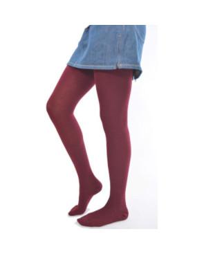 Collant-san-giacomo-laine-fine-cotes-T014-bordeaux