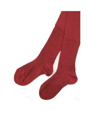 Collant-san-giacomo-laine-fine-cotes-T014-rouge