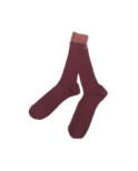 Chaussettes fines laines à cotes revers lurex
