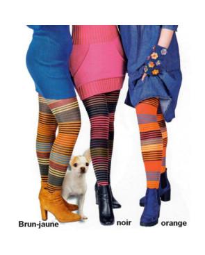 collant Multi Rayures Coton Bio Cronert