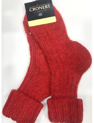 chaussettes rouges en laine bien épaisse Cronert