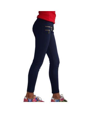  Caleçon Ados coton zip bleu