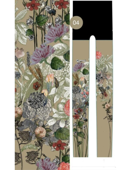 collant sans pieds MArieantoilette tatouage fleuri