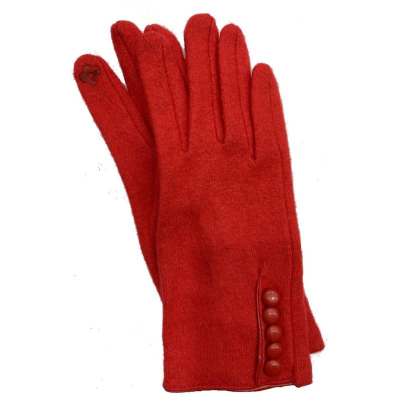 Gants Laine Feutrées à Boutons