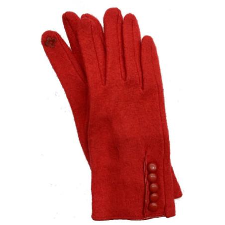 Gants Laine Feutrées à Boutons