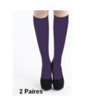 Lot de 2 paires Mi bas Lycra Opaque Microfibre 60