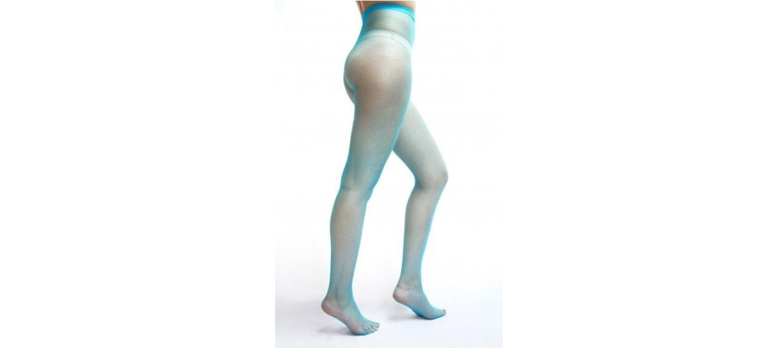 collant resille turquoise fluo pamela mann