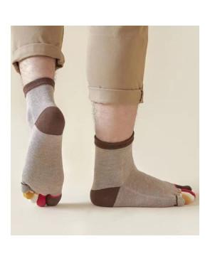 chaussette-5-doigts-LEs-petits-caprices-doigts-de-couleurs-homme-taupe