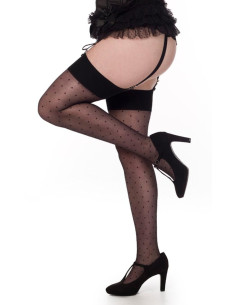 Bas pour porte jarretelles Couture Plumetis 2