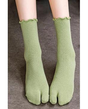 chaussettes-Tabis-Coton-cotes-non-comprimanes-vertes-claires