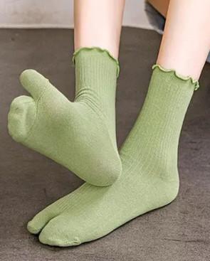  chaussettes-Tabis-Coton-cotes-non-comprimanes-vertes-profil