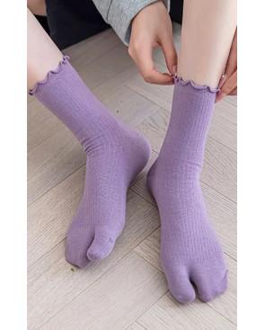 chaussettes-Tabis-Coton-cotes-non-comprimanes-lilas