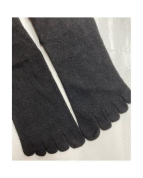  chaussette-5-doigts-LEs-petits-caprices-laine-et-coton-noir-avant-détail