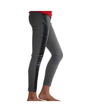  Legging coton Ado Coupé cousu simili gris
