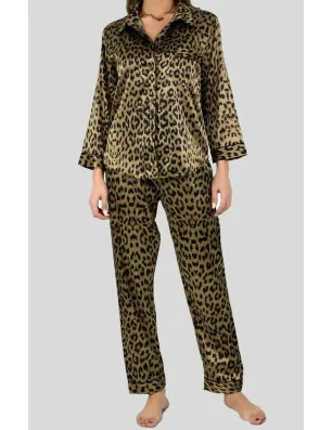 pyjama HN satiné léopard