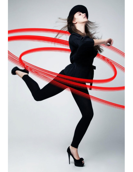 collant sans pieds hiver en coton polaire