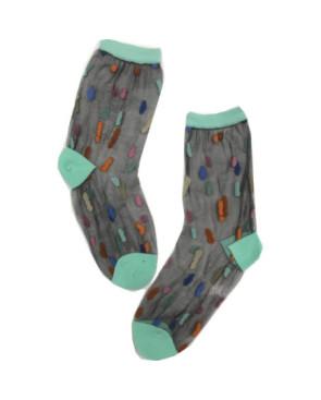 chaussettes-cristal--multi-transparente-traits-de-couleurs-LPC-noire