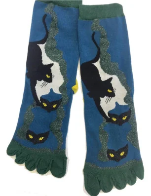 chaussettes 5 Doigts Chats rigolos